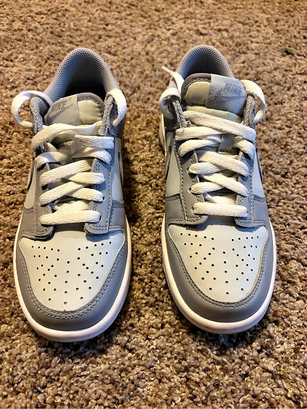 Nike Dunk Low Retro 'Wolf Grey' Sneakers in Grey & White